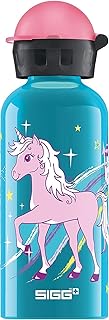 SIGG Bella Unicorn Kinder Trinkflasche (0.4 L), schadstofffreie Kinderflasche mit auslaufsicherem Deckel, federleichte Trinkflasche aus Aluminium