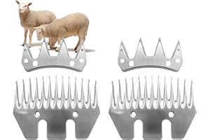 YAZIYIR Sheep Grooming Clippers Replacement Blades Compatible with Oster/Lister/Heiniger/GDJOB/BEETRO/Dragro/TAKEKIT Sheep Clippers for Thick Coat Animals,Made of Stainless Steel (13 Tooth(2 PCS))