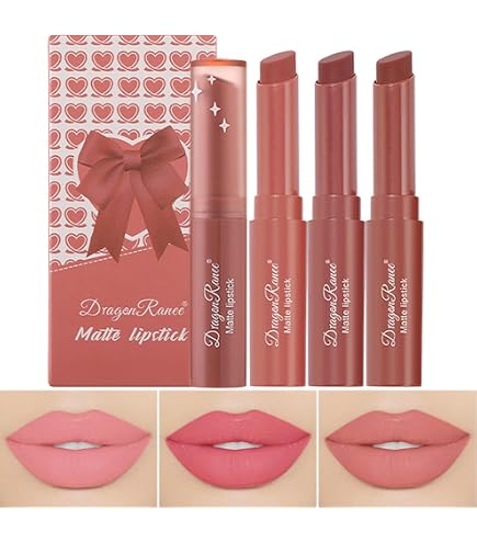 cigarette lipstick amazon Charm Kiss 4 Colors Matte Popular Set, Long Lasting 24 Hours Non-Sticky Velvet Lipstick : Beauty & Personal Care Tiejdhr 4 Colors Matte Lipstick,