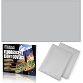 ANGSYLTH 2 Pcs Fluorescent Light Covers, 4x2 Feet Covers for Ceiling Lights | Magnetic Light Filters for Classroom, Office, Hospitals, Home (Light Gray)