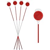 JAOTREL Driveway Reflectors Markers for Snow Plowing, 36-48" Reflective Driveway Steel Metal Reflective Post, Double-Sided High Visible Rustproof Design(4 pack)