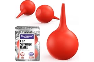 Biocomma 3pcs Ear Syringe ,Hand Bulb Syringe Ear Washing Squeeze Bulb for Kids Adults Laboratory Tool(120ml/4oz)