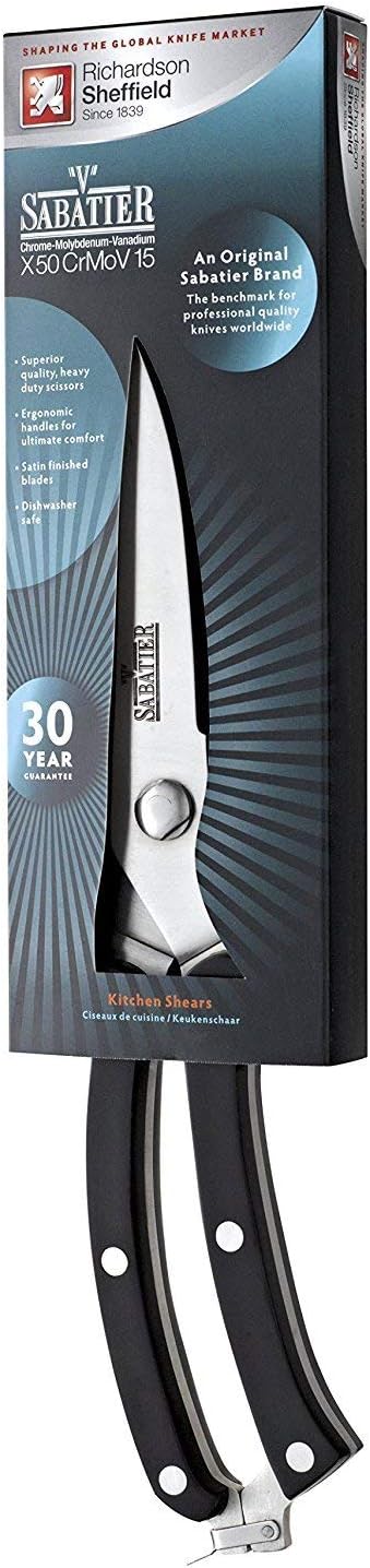 Richardson Sheffield R07000P294654 V Sabatier Kitchen Shears, Black, 8.5 x 2.5 x 37.5 cm - Image 5