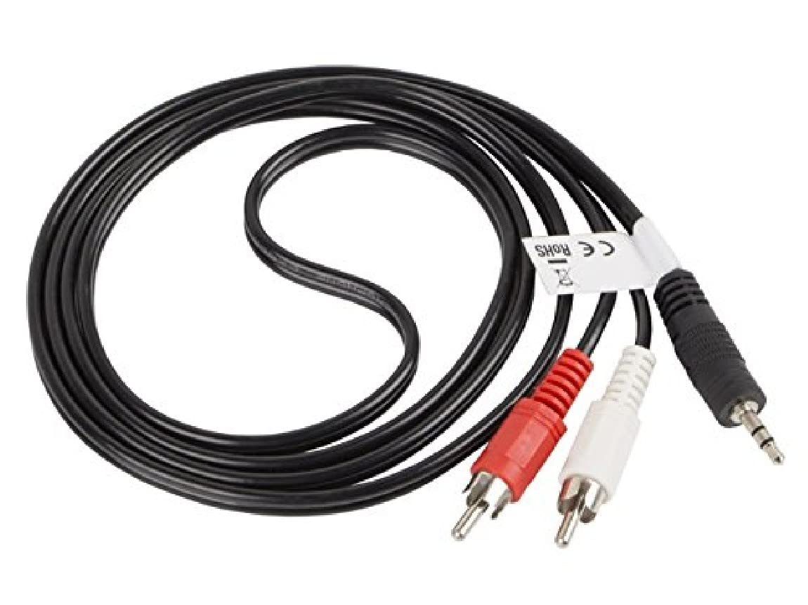 lanberg 'Mjrc 10cc 0199910-0015 Decorative cm black from Jack to 2 x RCA Male Stereo Audio Cable 1.5 m Black
