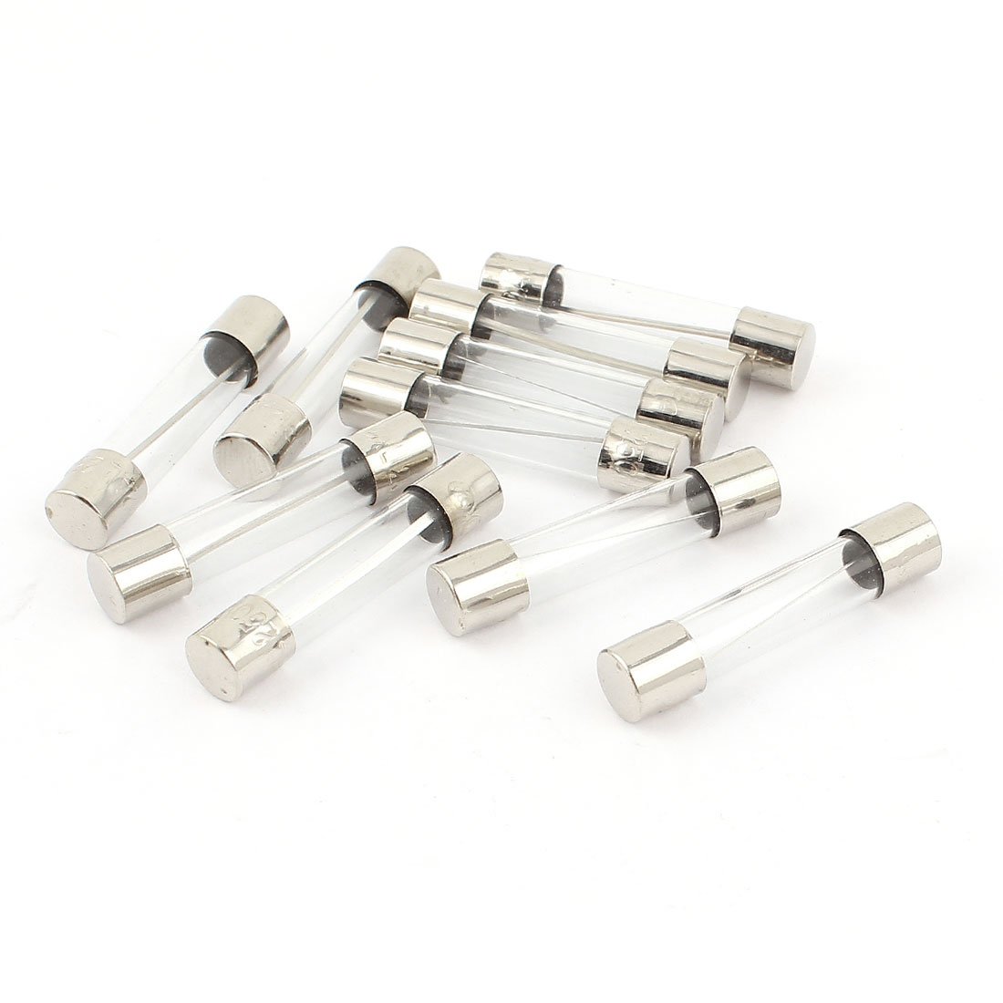 sourcingmap 10 Pcs 250V 12A Quick Blow Glass Fuses Fast Acting Tube 6mm x 30mm