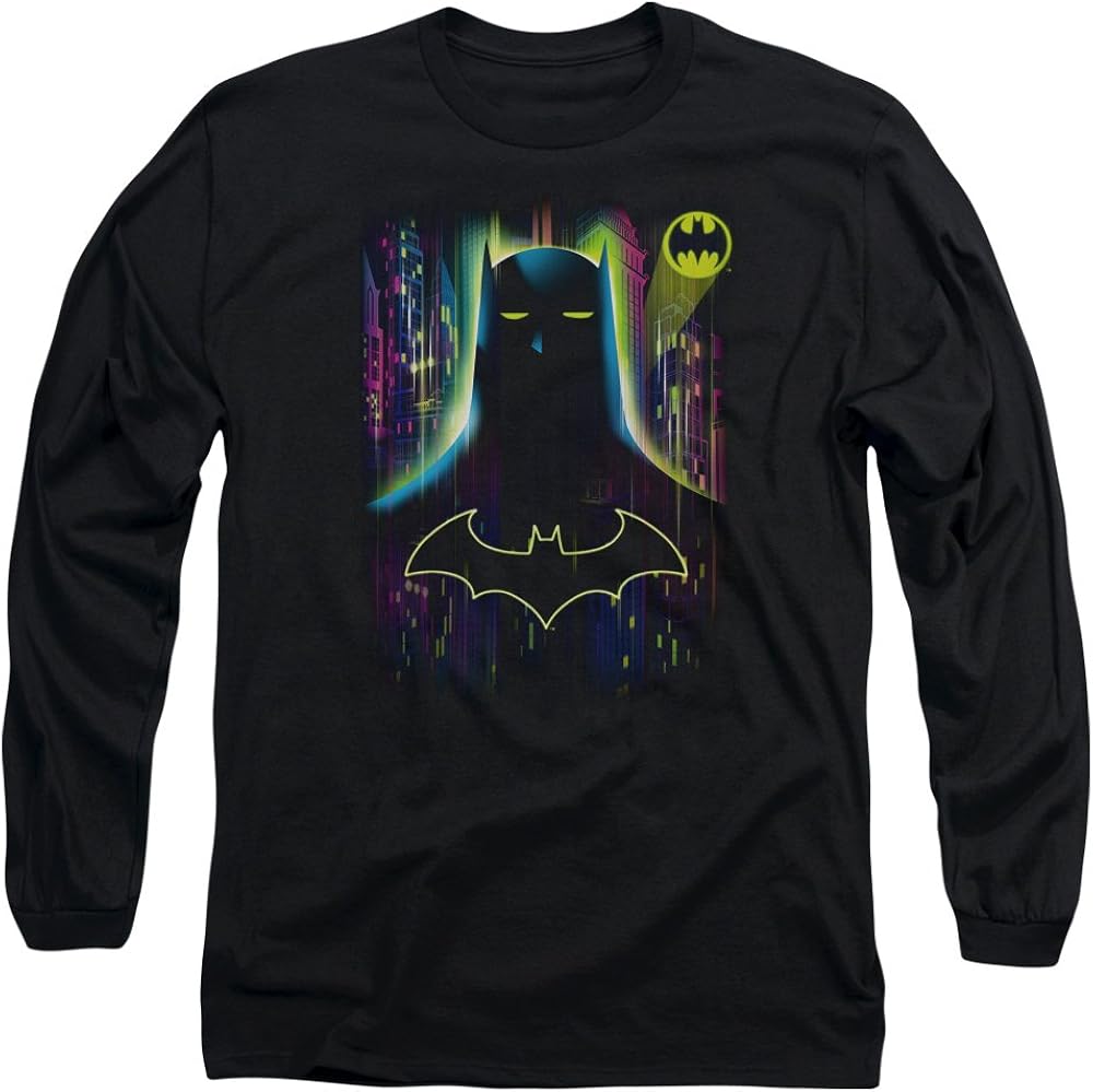 Batman Mens Knight Lights Long Sleeve TShirt Amazon.co.uk Clothing