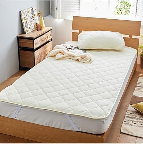 Amazon Nissen ニッセン 敷パッド ベッドパッド 敷き布団パッド 綿100 パイル地 タオル地 オールシーズン 通年 アイボリー クイーン ベッドパッド 敷きパッド オンライン通販