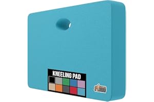 GORILLA GRIP Extra Thick Patent Pending Soft Foam Kneeling Pad, Supportive Large Cushion Knee Pads for Gardening, Baby Bath, Dirt and Water Resistant, Workout and Garden Supplies, 17.5x11, Turquoise