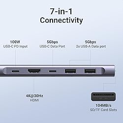 UGREEN Revodok 1071 USB C Hub for Laptop 7 in 1