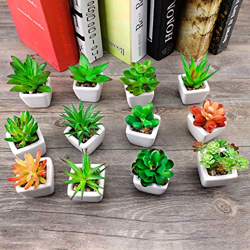 Fake Succulents Small Artificial Succulents Potted Faux Succulents for
