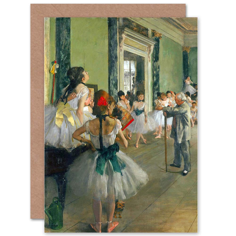 Wee Blue Coo EDGAR DEGAS BALLET CLASS BIRTHDAY GIFT BLANK GREETINGS CARD