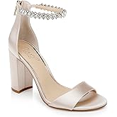 Jewel Badgley Mischka Louise Peep-Toe Block Heel