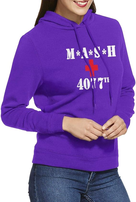 Women's Novelty Hoodie Fashion MASH Distressed Graphic