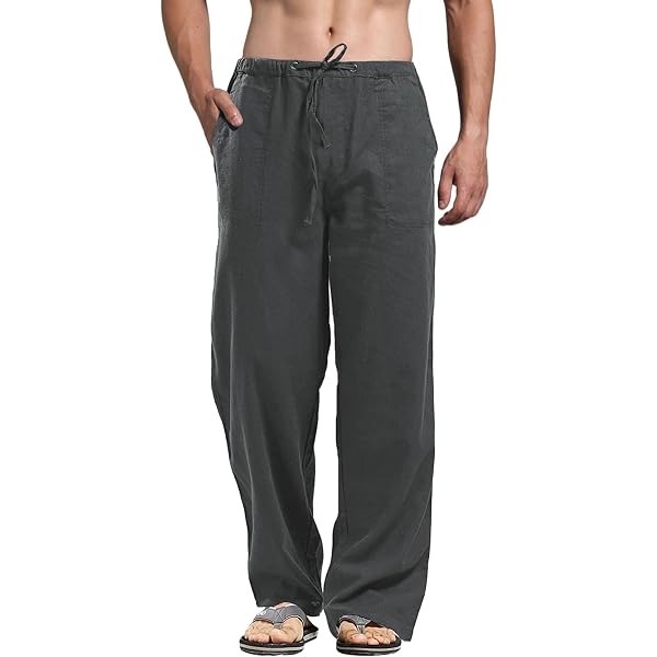 Banana Bucket Men's Elastic Waist Cargo Pants - Loose Fit, Lightweight Workwear, Pull-On Design, Multiple Pockets