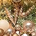 Sea Team 125-Pack Shatterproof Rose Gold Christmas Ball Ornaments Set, Assorted Multi-Sized Hanging Baubles, Xmas Tree Decorations, Seasonal Décor for Holiday Wreath Garland, Hooks Included