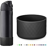 yoelike Grid Silicone Boot for Owala Water Bottle, Anti-Slip Protective Sleeve for FreeSip/Twist/Flip, Bottom Bumper Cover for Watter Bottle Accessories