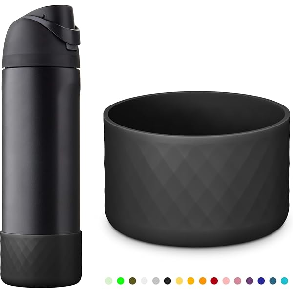 Silicone Boot & Handle Strap Set For Owala 24oz Water Bottle - Protective Sleeve With Plush Keychain