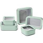 Caraway 13-Piece Glass Food Storage Container Set | Easy to Store, Non-Toxic Lunch Box, with Glass Lids, Organizer, Mist