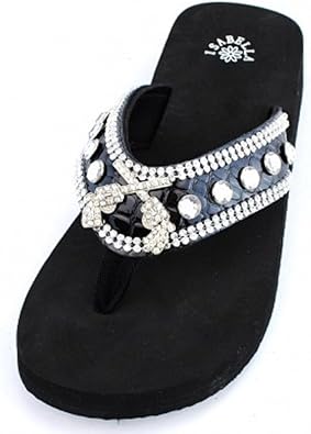 thin black flip flops