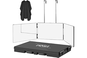 3 Way Mirror for Self Hair Cutting,360 Haircuts Mirror Men for Barber Use Tools,to See Back of Head,Tri Fold Mirror with Port