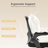 naspaluro Ergonomic Office Chair Swivel Mesh Back with Flip-up Armrests 360° view 4