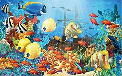 Weaeo Personalizzato Murale Carta Da Parati 3d Acqua Mondo