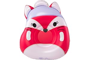 BIGMOUTH INC BigMouth x Squishmallows Heavy Duty Inflatable Snow Tube for Kids and Adults Winter Tubing Sled - Fifi The Fox