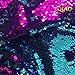 New Sell Turquoise Fuchsia-Reversible Sequin Fabric by The Yard Iridescent Fuchsia Flip Up Large Sequin Fabric Sparkly for Sewing Clothing DIY-Half of Yard