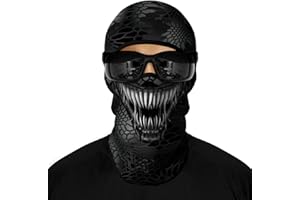 RED PLUME 3D Balaclava Ski Mask Motorcycle Full Face Mask Outdoor Tactical Hood Headwear Mask Ghosts Skull Mask Men Women for Halloween
