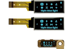 elecsung 2PCS OLED LCD Display Module, 0.91" 4 Wire SPI Serial OLED Screen Driver,128x32 3.3V ~ 4.2V for Ledger Nano S (15Pin Blue Light, 2pcs)
