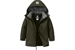 GEMYSE Kids Winter Jacket Waterproof Boys Girls Ski Jacket with Hood Windproof Warm Fall and Winter Outerwear