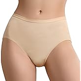 IRISMORII Absorbent Incontinence Underwear for Women Washable Urinary Leak Proof Brief Cotton 56 ML for Maternity Postpartum (Beige M)