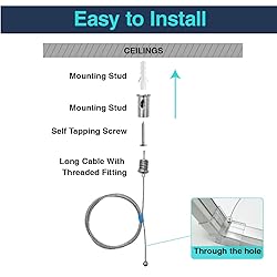 12 Sets Hexagon Garage Lights Suspension Cables Kit