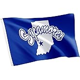 Desert Cactus Indiana State University ISU Flag - 3 x 5 Feet Sycamores Banner, Indoor/Outdoor Durable Fabric, 100% Polyester Design (Style 1)