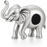 Bolenvi Realistic Elephant Charm Bead, 925 Sterling Silver Charms, Compatible with Pandora & Similar Charm Bracelets, Necklaces & DIY Jewelry, Ideal for Jewelry Making, Elegant Handcrafted Design