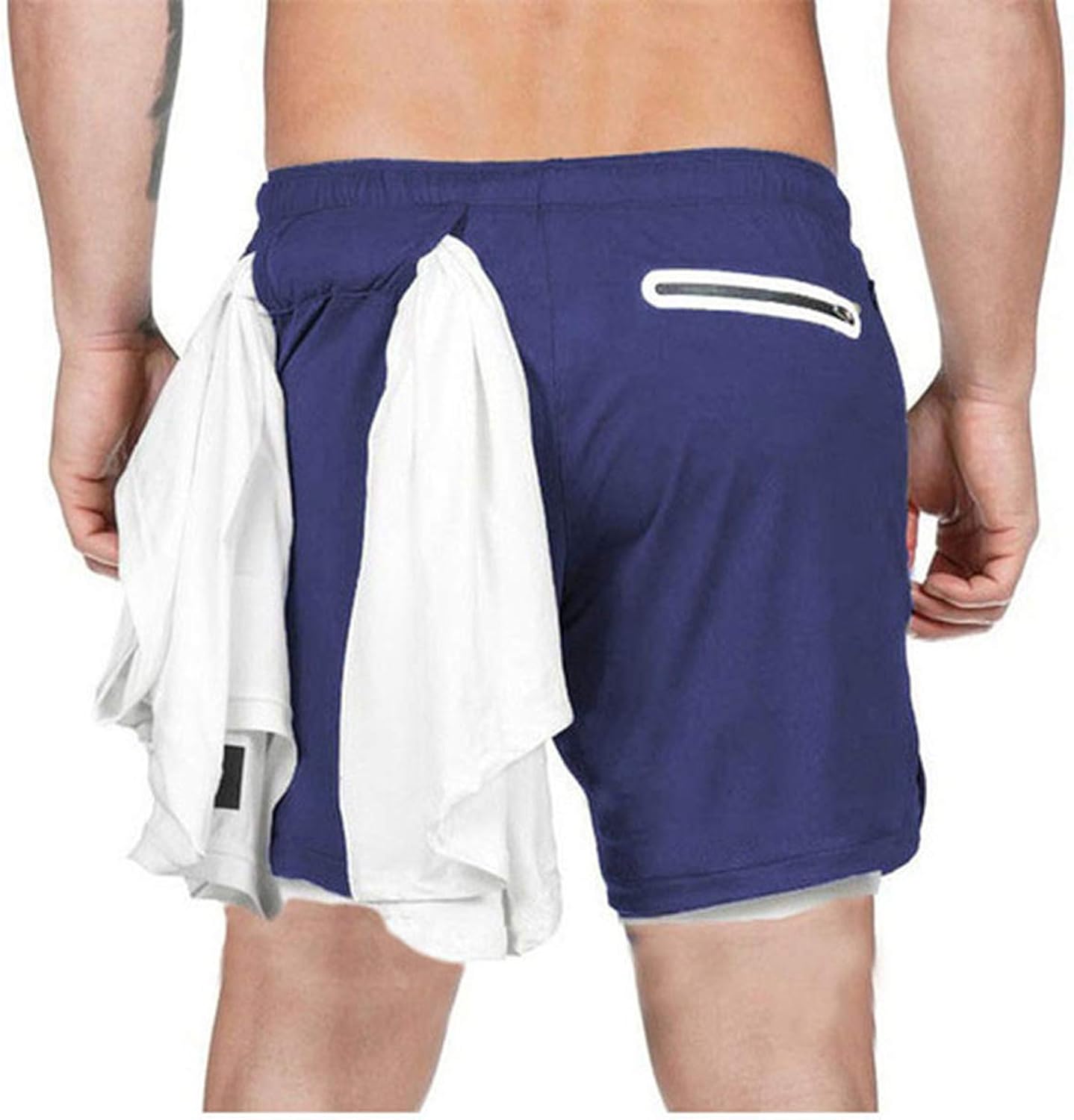 experiment Men's Casual Shorts 2 in 1 Running Shorts Quick Drying Sport