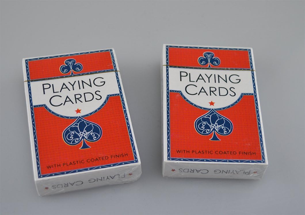 Classic Playing Cards Pack of 2 Poker Card Games Plastic Coated Finish