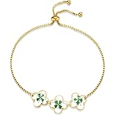 Hefestus Flower Bracelets for Women,Real Pressed Flower Bracelet,Unique Handmade Design,Cute Bracelet,Thoughtful Gift for Christmas,Valentine's,Mother's Day