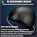 Actorstion Waterproof Silicone Swim Cap For Long Hair Keeps Hair with 3D Ergonomic Design Ear Pockets for Adult Woman and Men (Black)