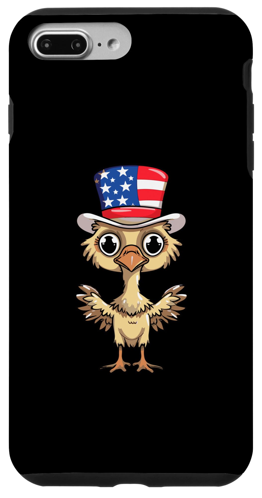 iPhone 7 Plus/8 Plus Cute Ostrich USA Flag | 4th Of July Case