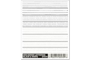 Lettering, Black & White Mini Series Dry Transfer Decals Woodland Scenics