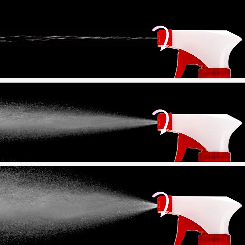 HATOKU Spray Bottles, 5pcs 16oz, Refillable Empty Spray Bottle for Cleaning Solutions, Commercial, Household, Chemical Resistant, Adjustable Nozzle for Essential Oils, Alcohol Safe: Industrial & Scientific