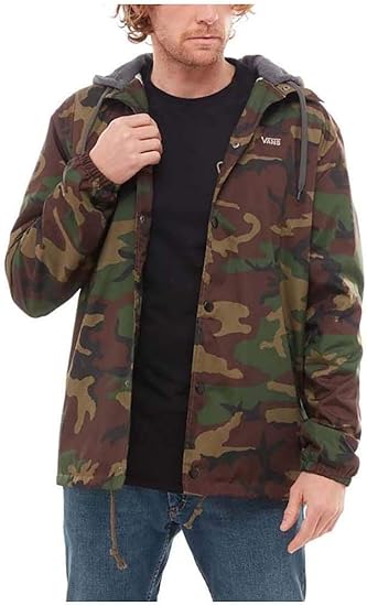 vans camo jacket mens