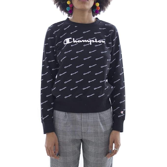 felpa champion donna nero