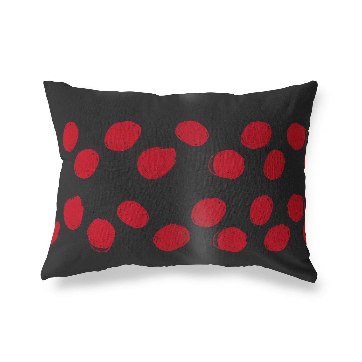 BonaMaison Decorative Cushion Cover, Red Black Throw Pillow Covers, Home Decorative Pillowcases for Livingroom, Sofa, Bedroom, Size: 45X60 Cm - Designed and Manufactured in Turkey
