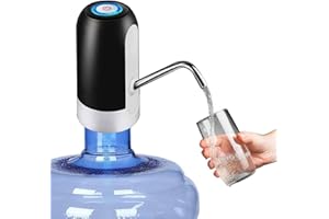 WODGREAT 5 Gallon Water Bottle Dispenser, USB Charging Water Bottle Pump, Electric Drinking Portable Water Dispense for 2-5 Gallon, Low Noise Water Jug Dispenser,Water Bottle Switch for Kitchen Camping