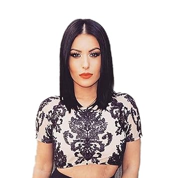 Amazon Com Xuwen Women S Black Short Straight Hair Bob Wig