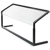 Carlisle FoodService Products Buffet Bar Adjustable Sneeze Guard for Catering, Buffets, Restaurants, Plastic, 48 x 12.44 x 32 Inches, Black