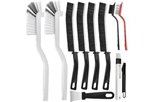 Wohohoho 10Pcs Cleaning Brushes Set, Hard Bristle Crevice Cleaning Brush, Multifunctional Gap Cleaning Brush, Small Corner & 