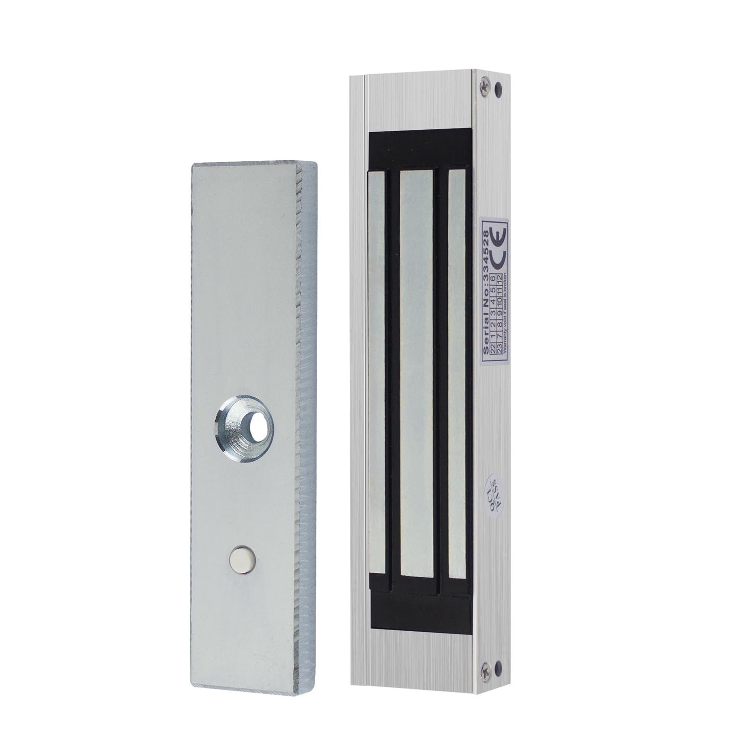 AOAMZ Waterproof Magnetic Lock 180 kg 350 lbs Electromagnetic Locks DC 12 V for Access Control System Host Controller Door Access Locks NC Mode (Surface - Wire Drawing)